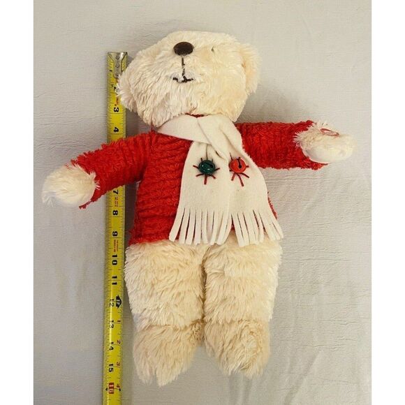 Hallmark Jingle Bear Plays Jingle Bells Christmas 14" Plush Stuffed Tested Plays - Picture 5 of 7